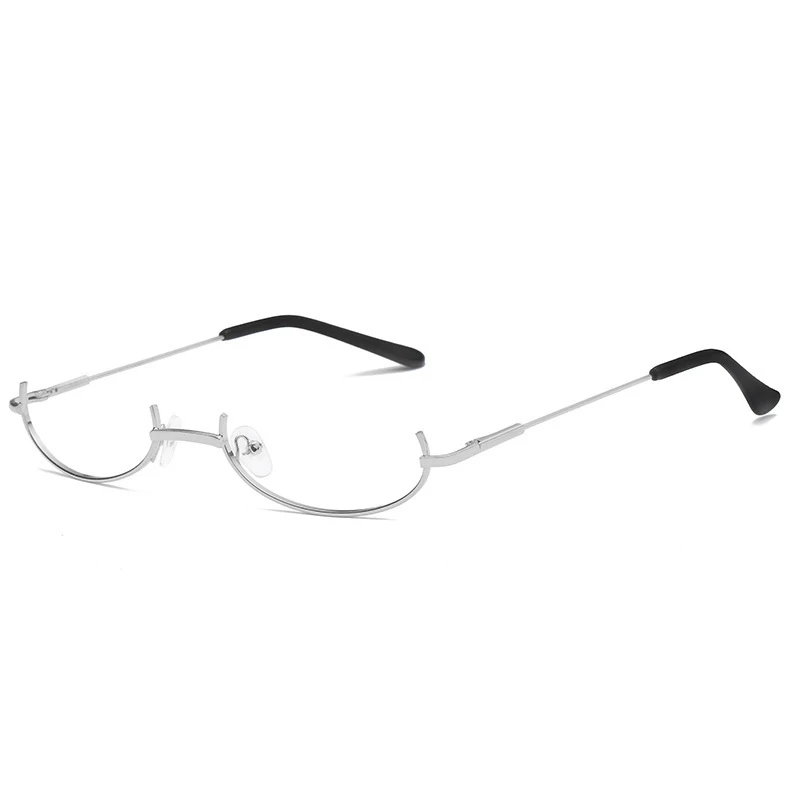 Vintage-Metall-Halbrahmenbrille ohne Gläser mit Kette, schick, für Cosplay-Partys, als Dekoration für Mädchen. – Detail 7