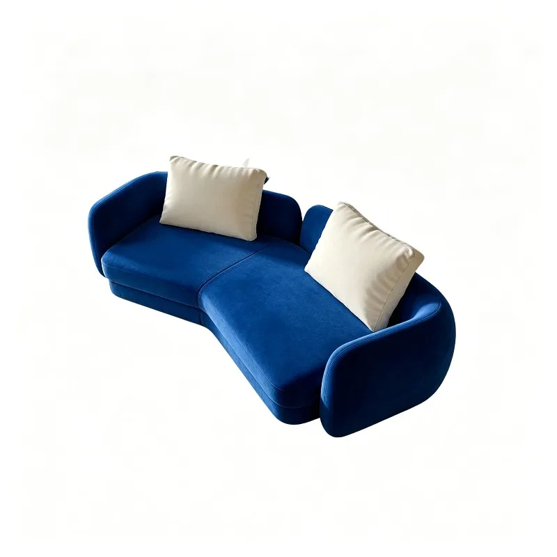 Simple Klein blue special-shaped sofa, clothing store, hotel lobby office negotiation lounge area reception