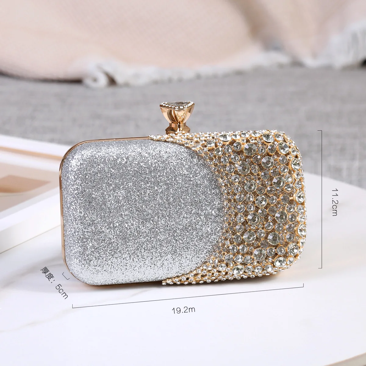 European American Sparkling Diamonds Evening Bags Women's Fashion party Hand bag Luxurious Versatile Dress Banquet Bag