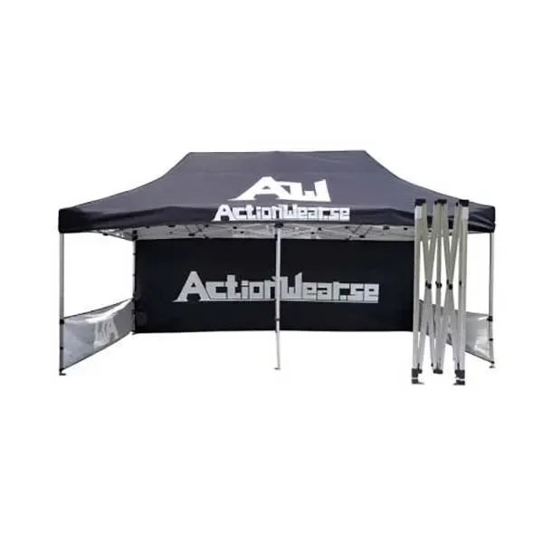 Tienda plegable portátil 3x6 10x20 con marco de 30mm con logotipo personalizado, tienda Gazebo con dosel para ferias comerciales al aire libre