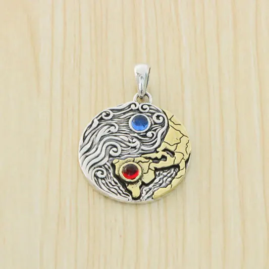 

China-Chic jewelry T-shirt vintage silver pendant sterling silver 925 clavicle chain female necklace niche hip-hop ins style pen