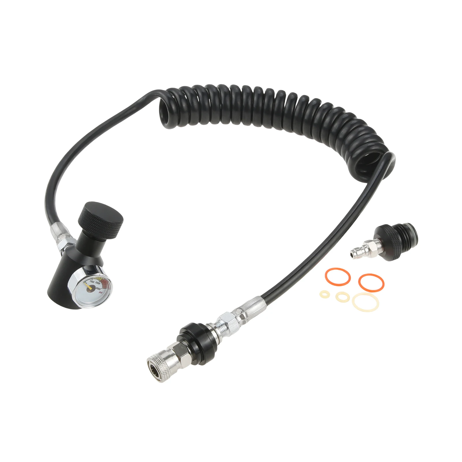 High Performance Adapter Hose Remote Control Air Cylinder Connection Valve Corrugated Hose for HPA CO2 Universal Fill Adapter