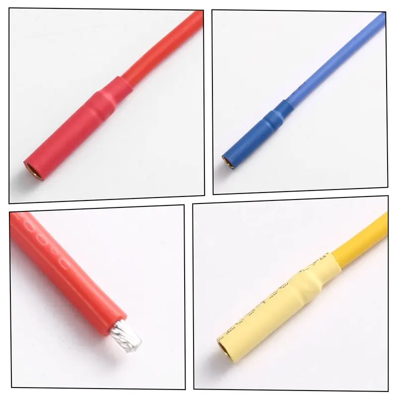 ABYN-9PCS 14AWG Silicone Wire 4.0Mm Banana Plug Female ESC Motor Extension Cable RC Car Boat Drone 100Mm