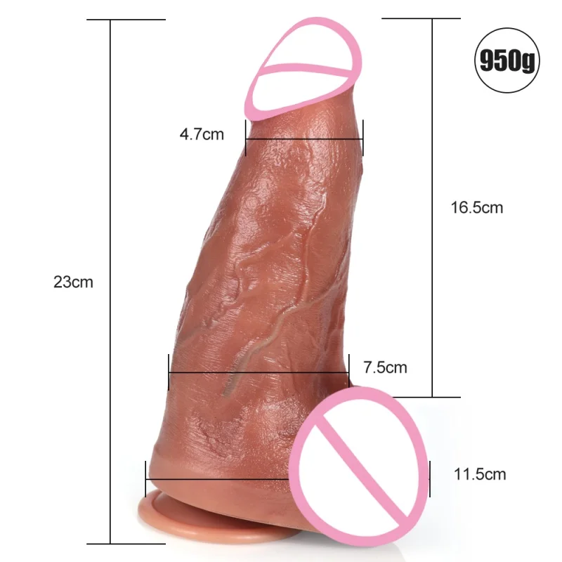 New Soft Realistic Veins Huge Dildo Thick Cock Double Layer Silicone Penis Adult Sex Toy For Women vagina anal Masturbators