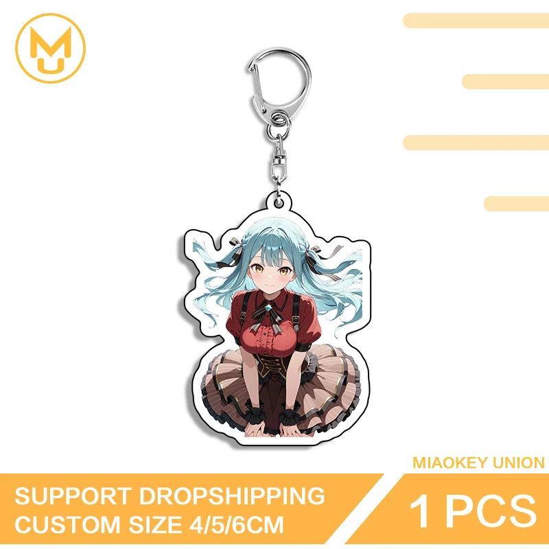 Sakiko Togawa Lovely Beautiful Waifu Hanging Ornament Amusing Y2K Double Sided Keyring Exquisite Lobster Clasp For Lover Couple