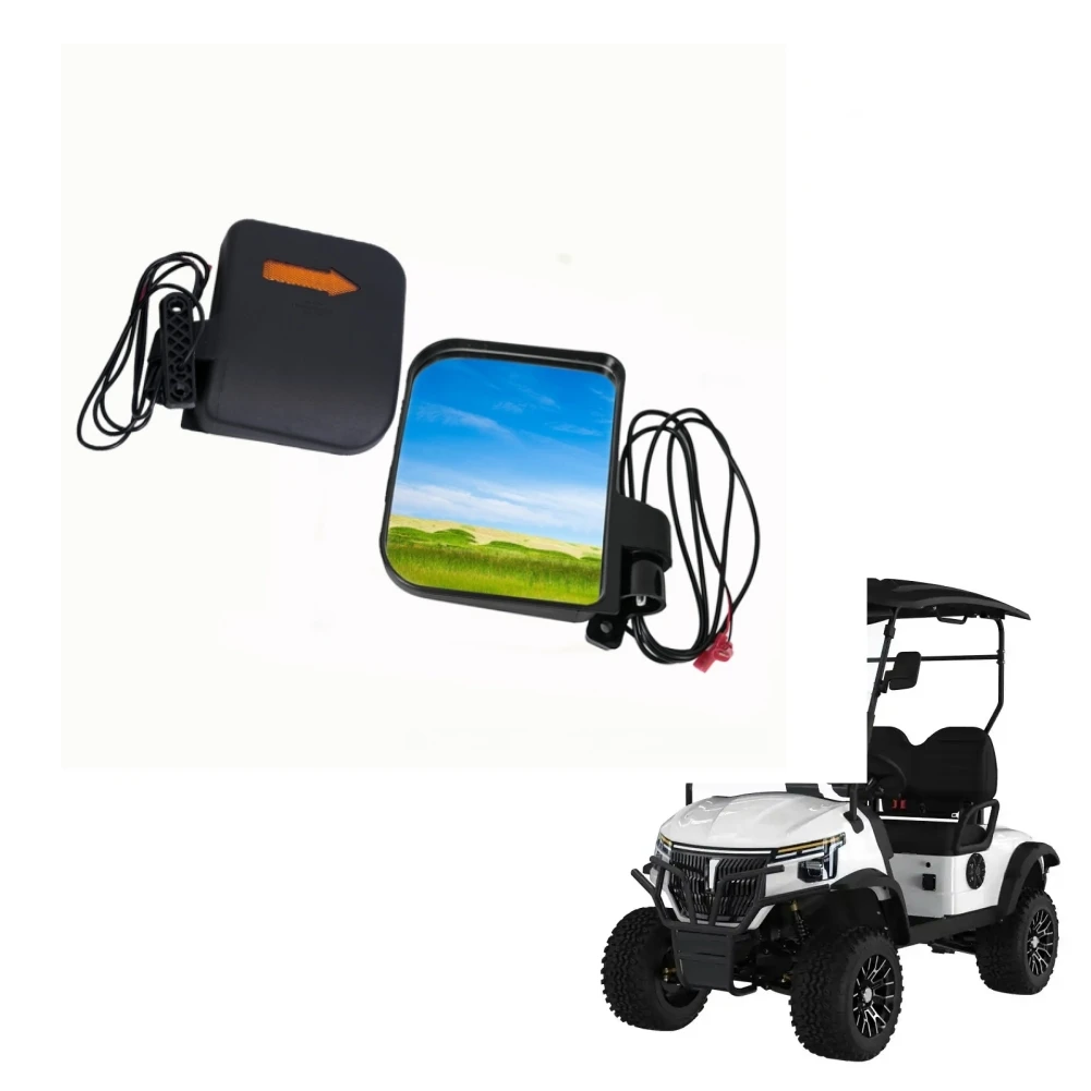 

For GOLF Cart Club Side View Mirror Rearview Mirrors Easy Installation LED Side Mirror Rear View Mirror With Turn Signal Light