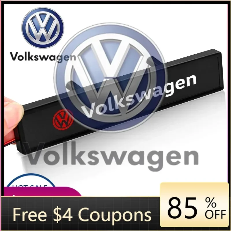 

Car Sticker 2026 Hot Styling Mouldings For Volkswagen VW 1pcs Car Decorative Light LED Front Hood Grille Emblem Badge Decor For