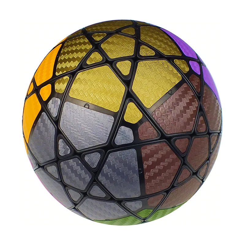VeryPuzzle nr. 9 Megaminx Magic Ball D9 Magic Cube Głęboko Obrotowa Kula Magiczna z Czarnymi Naklejkami, Trudna Zabawka