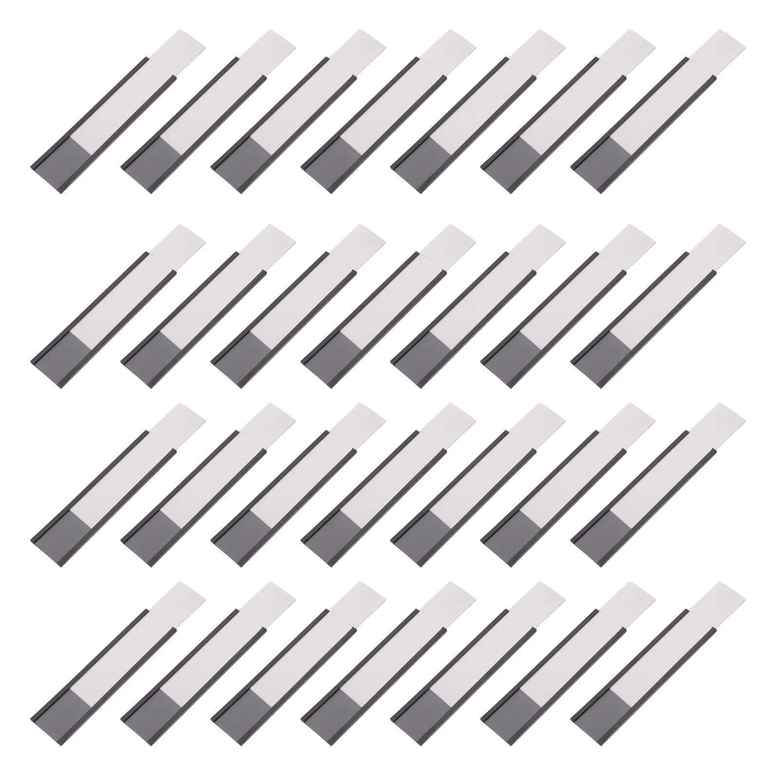 

50 Pcs Magnetic Label Holder Iron Rack Black Whiteboard Storage Cabinet in Name Tags Versatile Use Easy Repositioning