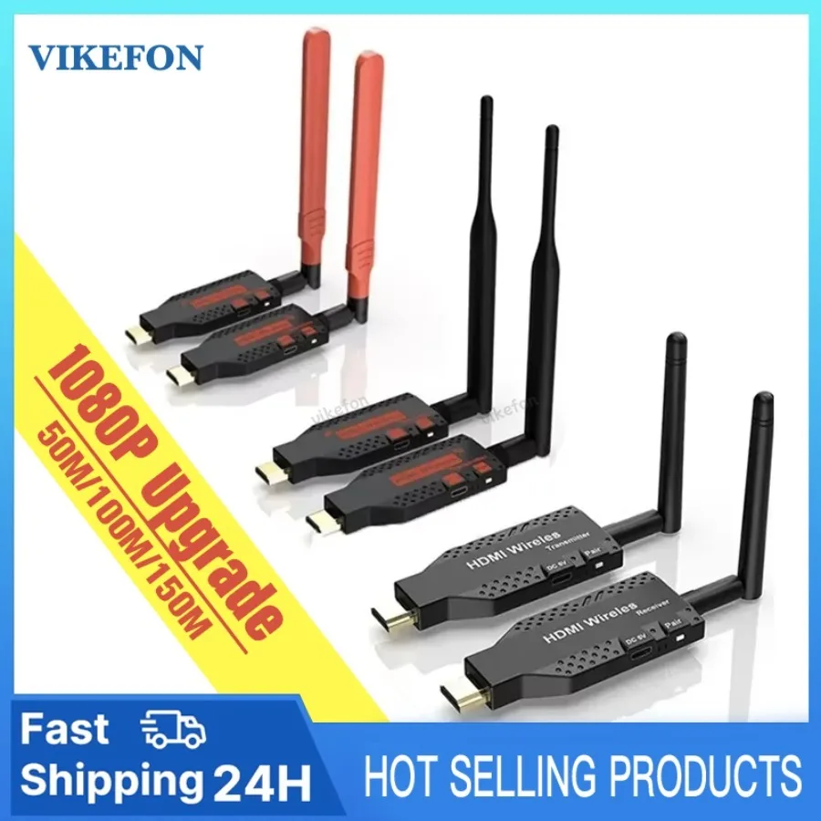 

Upgrade 5.8G 1080P 150M Wireless HDMI Video Transmitter Receiver Extender Display Adapter Dongle Share For Laptop To TV Monitor