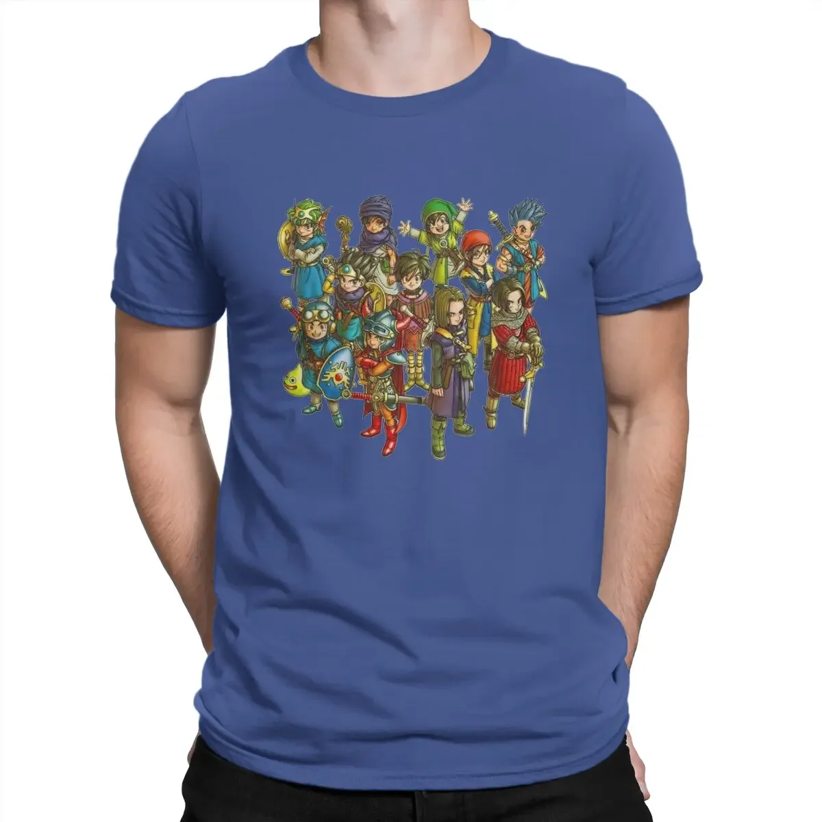 Round Collar Dragon Quest Tees Short Sleeve Clothes Summer Game Characters T Shirt Men Cotton Casual T-Shirts men clothing