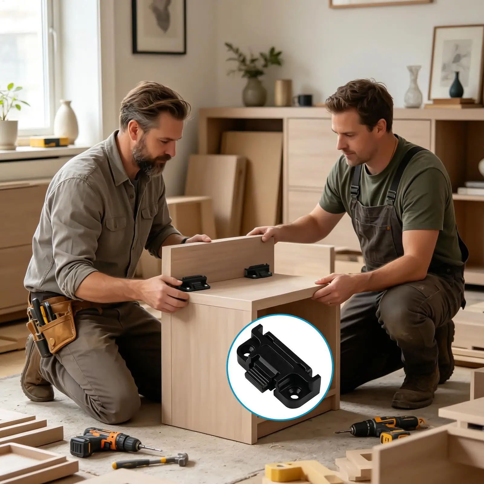 Furniture Panel Connecting Bracket Joining Fixing Clip Hardware Panel Fastener Furniture Connecting For Wardrobe Kitchen Cabinet