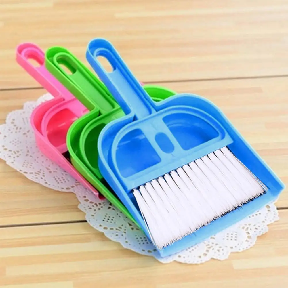 Mini Plastic Brooms Dustpans Home Cleaning Sweeper Dustpan Set Keyboard Cleaner Hand Brush Dustpan Set Children Brush Cleaner