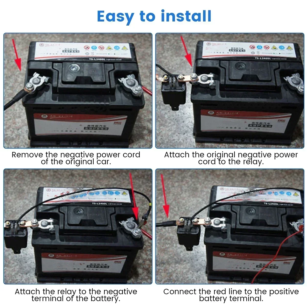 12V Remote Control Battery Disconnect Battery Switch Relay Cut Off Isolator Switch Anti-Theft with Dual Remote Control Switch