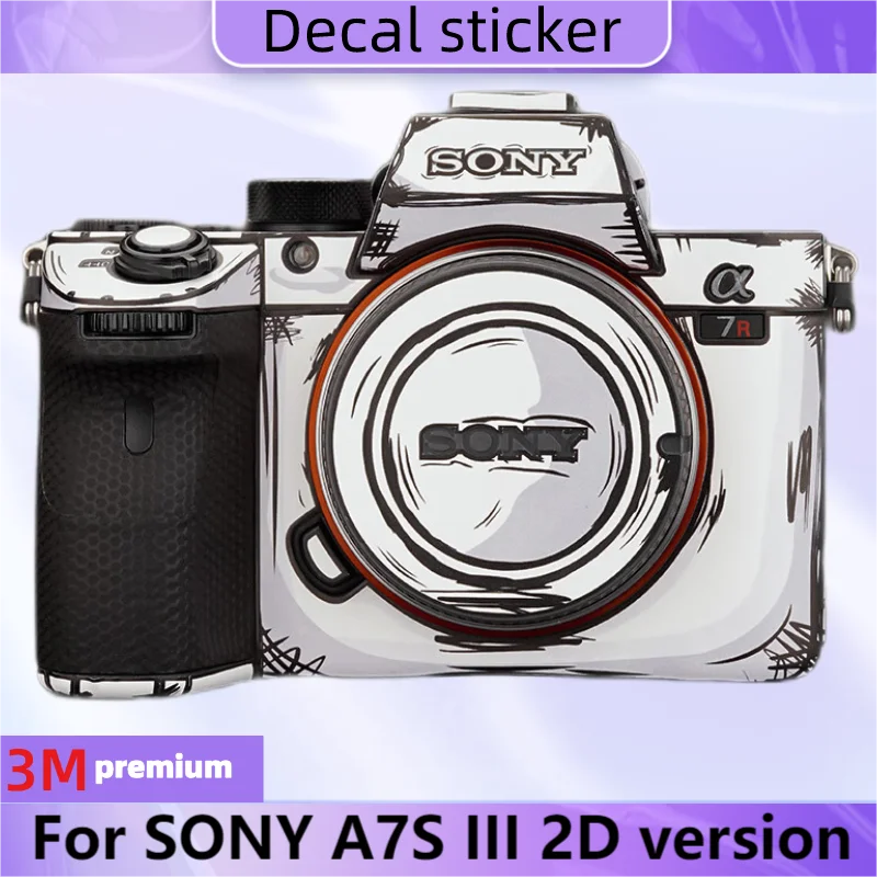 

For SONY A7S III 2D version Camera Body Sticker Protective Skin Decal Vinyl Wrap Film Anti-Scratch Protector Coat