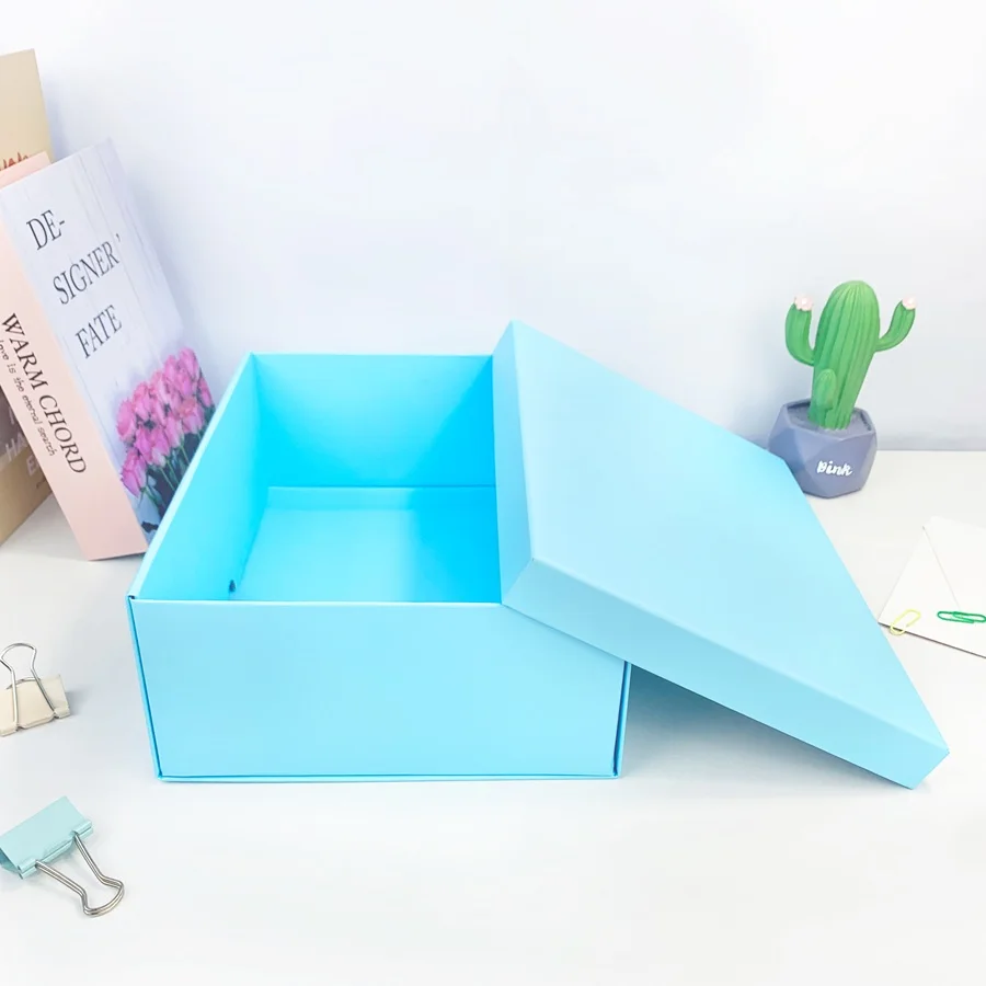 

High-end Blue Gift Box Wedding Party Event Gift Packaging Box Folding Wedding Party Birthday Decorations Stoarge Box S119