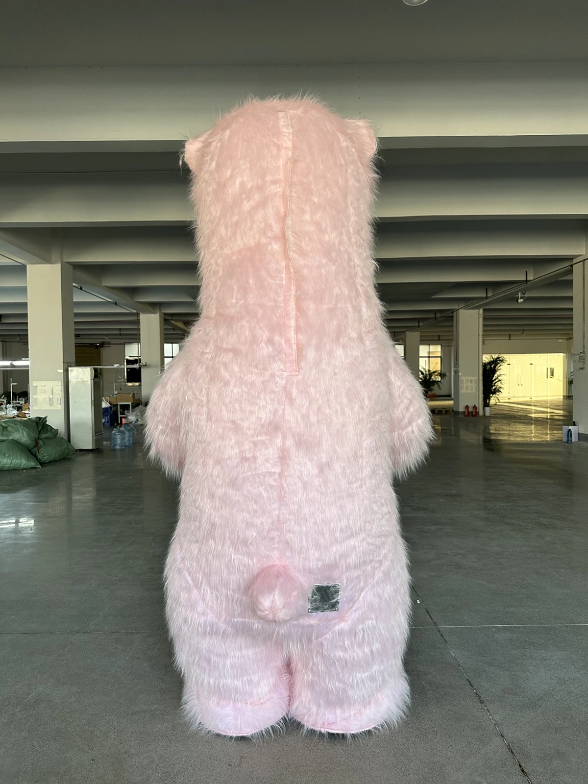 Inflatable Pink Polar Bear Mascot Costume Adult Advertising Cartoon Cosplay Christmas Birthday Festival Party Suits No Battery