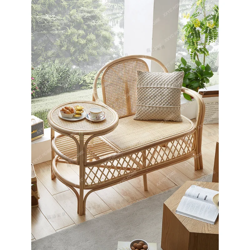 Balcony Leisure Area Photography Tea Table Living Room Tea Table B & B Rattan Vintage Single