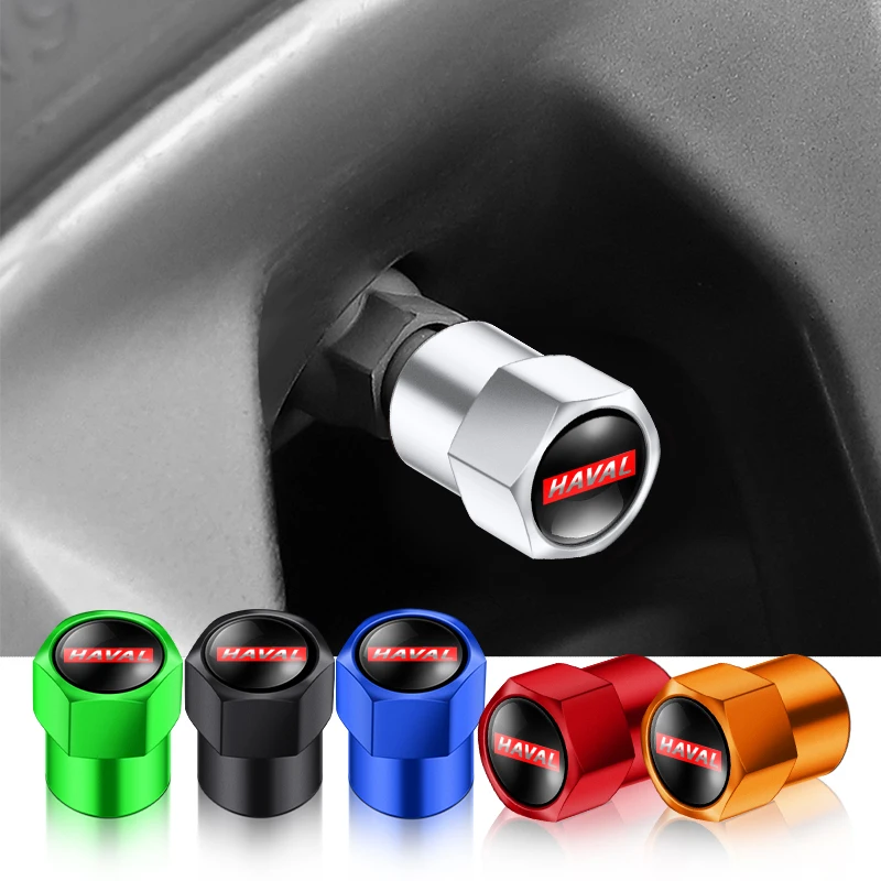 4Pcs Metal Car Wheel Tire Valve Caps Airdust Covers For Haval H6 Dargo M6 H9 H6S F7 F7X Jolion X DOG XY H2 H3 H5 H7 H8 M4 F7H