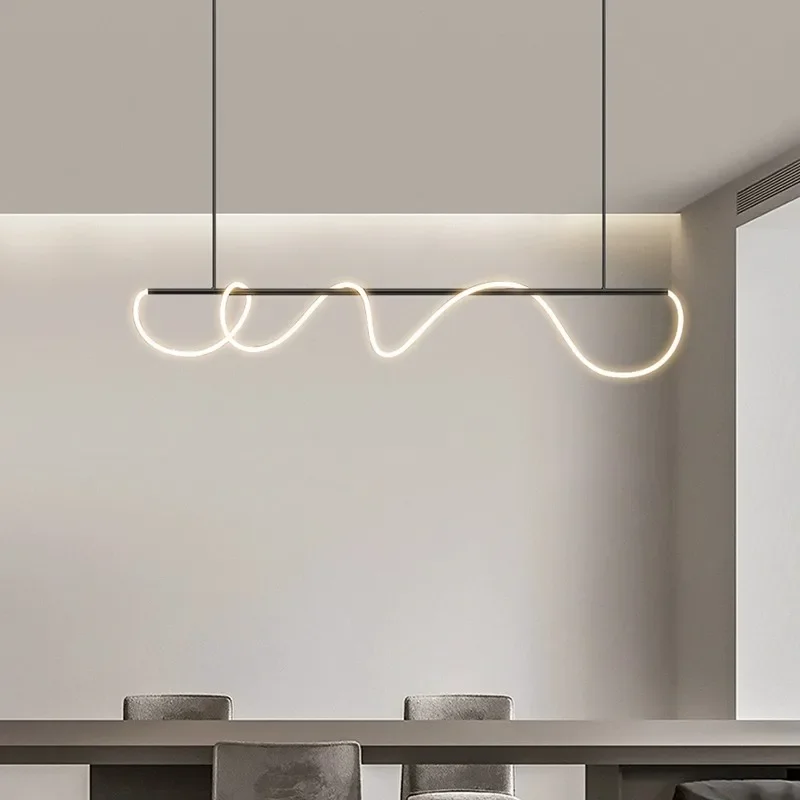 Nordic Hose Led Ceiling Chandelier Modern LED Pendant Lamp For Kitchen Dining Living Room Golden Home Decor Lighting Fixture