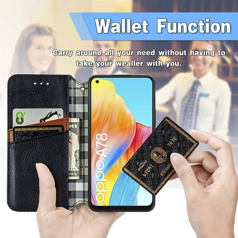 Reno 11 Pro 11F 12F 12 5G Luxury Case For OPPO Reno 10 Pro Plus Leather 360 Protect Shell Reno 11F 11 F 12 Pro Wallet Book Cover