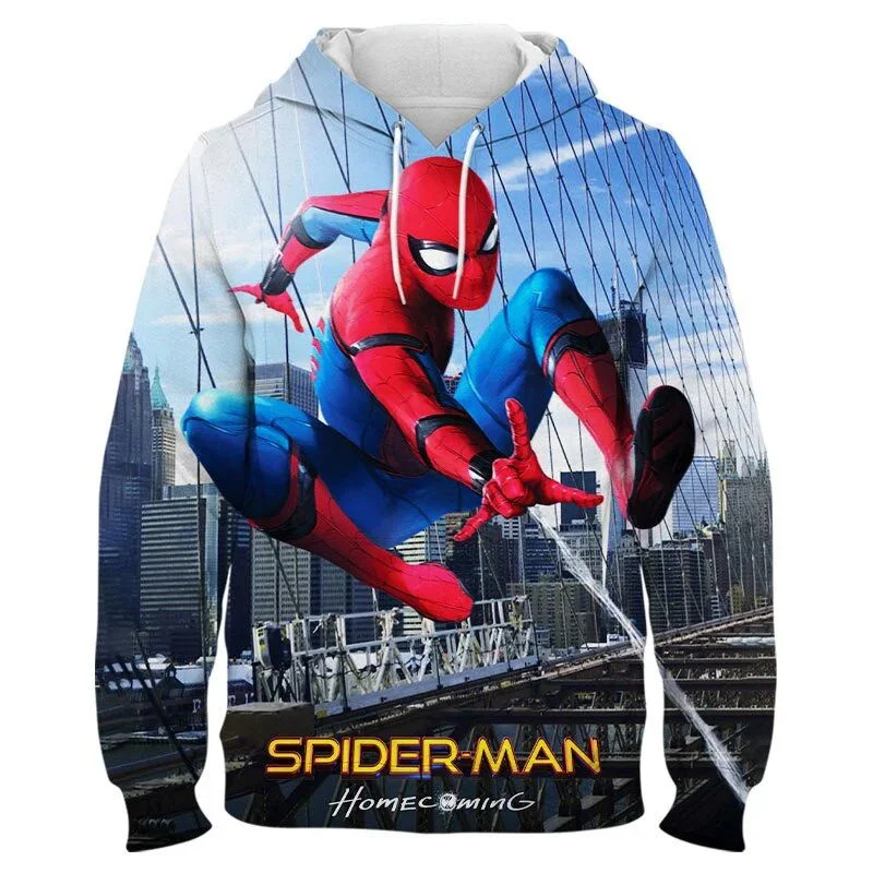 

Мужская толстовка Miniso с 3D принтом Marvel Spider-Man для взрослых, модная дышащая, быстросохнущая, удобная трендовая толстовка