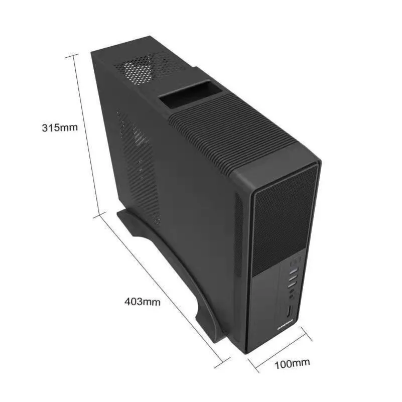 S612 Mini Vertical PC Case Compact Desktop Computer Chassis Support M-ATX Motherboard for Home Office Assembly