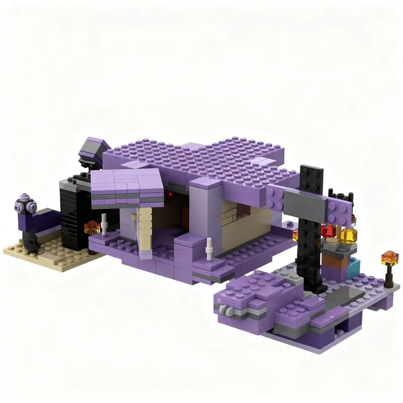 

452 детали MOC: Альтернативный город My World, конструктор, игрушка для сборки, рождественский подарок, творческая идея, развивающая игрушка