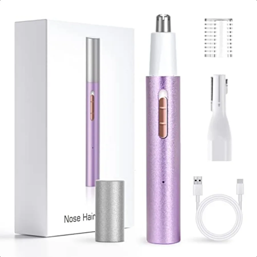 

Nose Hair Trimmer with LED Display for Men WomenPainl USB Rechargeable Eyebrow Facial Ear Hair Trimmer Clipper Profional IPX7 W