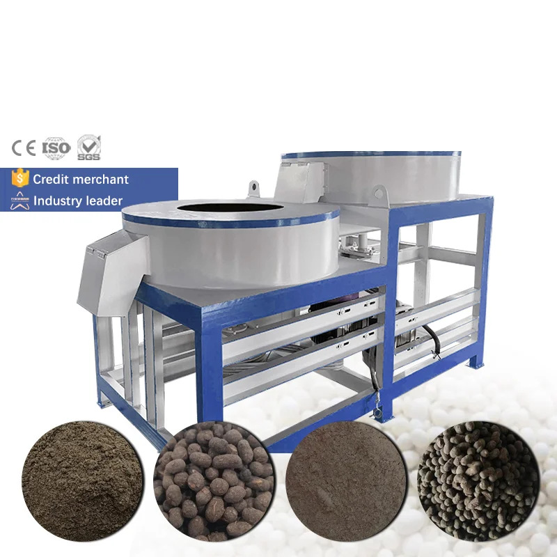 Animal Chicken Manure Rotary Wet Granulator Npk Fertilizer Pellet Making Organic Fertilizer Polishing Machine