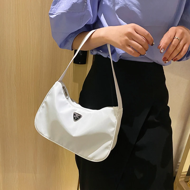 Ladies Crossbody Bag Women Underarm Bag Retro Solid Color Handbag Fashion Design Girl Small Shoulder Bags