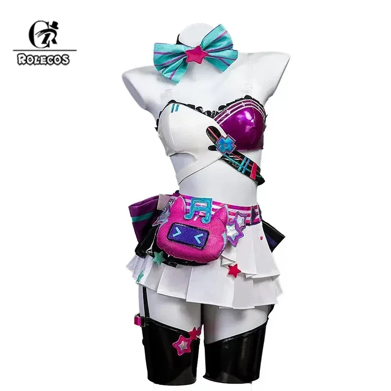 ROLECOS Bunny Girl Costume Original Design Women Sexy Cosplay Muse Dash Music Parkour Game Bunny Suit Jumpsuits