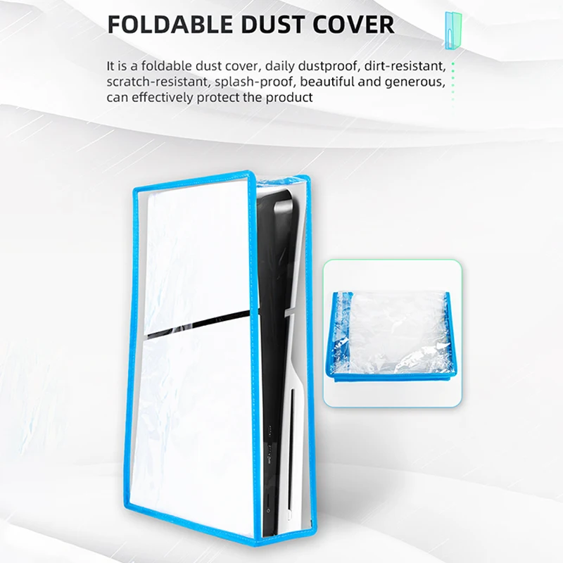 For PS5 Slim Console Dust Cover Dustproof Transparent Case Dustprevent Bag Game Accessories For Disc Version & Digital Edition view 4