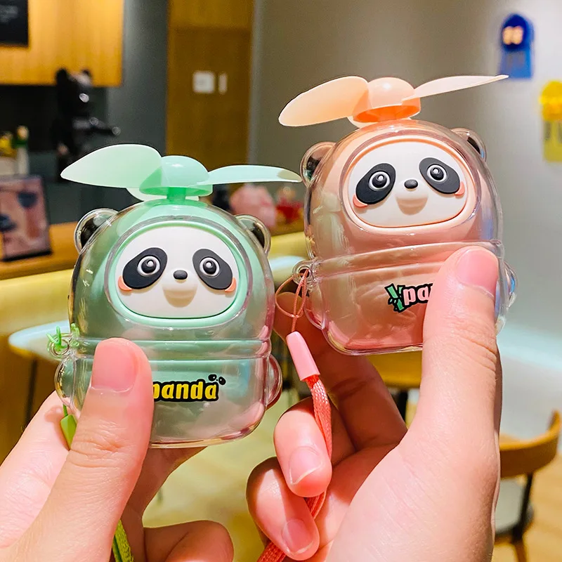 

HOT SALE Cartoon Cute Panda Mini Fan USB Rechargeable Portable Carry-on Student Children Creative Summer Cool Handheld Fan