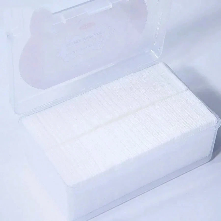 1000Pcs 일회용 메이크업 코튼 물티슈 소프트 리무버 패드 페이셜 클렌징 페이퍼 와이프 코스메틱 패드 박스 포함