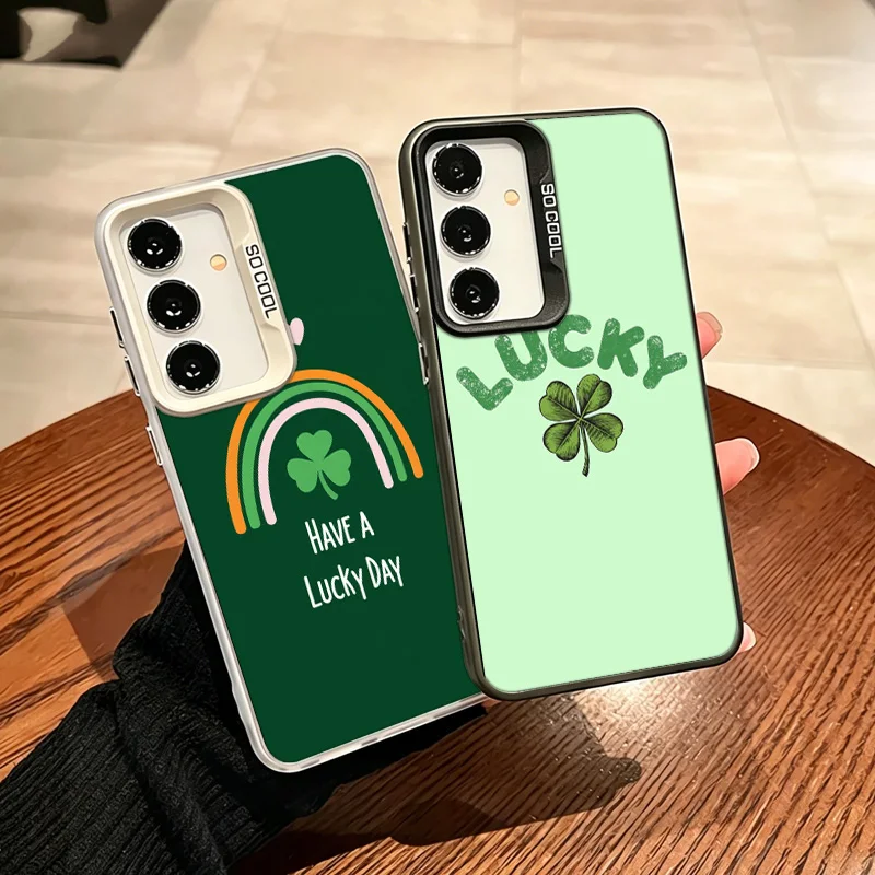 Lucky Affirmation Stickers & Inspirational Prints Phone Case for Samsung A12 A13 A14 A22 A23 A24 A32 A33 A34 A54 A53 A52S Galaxy