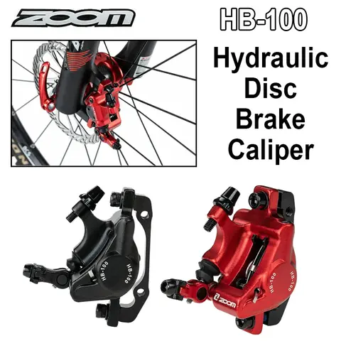 ZOOM Bicycle Disc Brake Caliper Double Piston Bike Brake Caliper Mountain Road Bike Hydraulic Brakes Calipers for Cycling Part