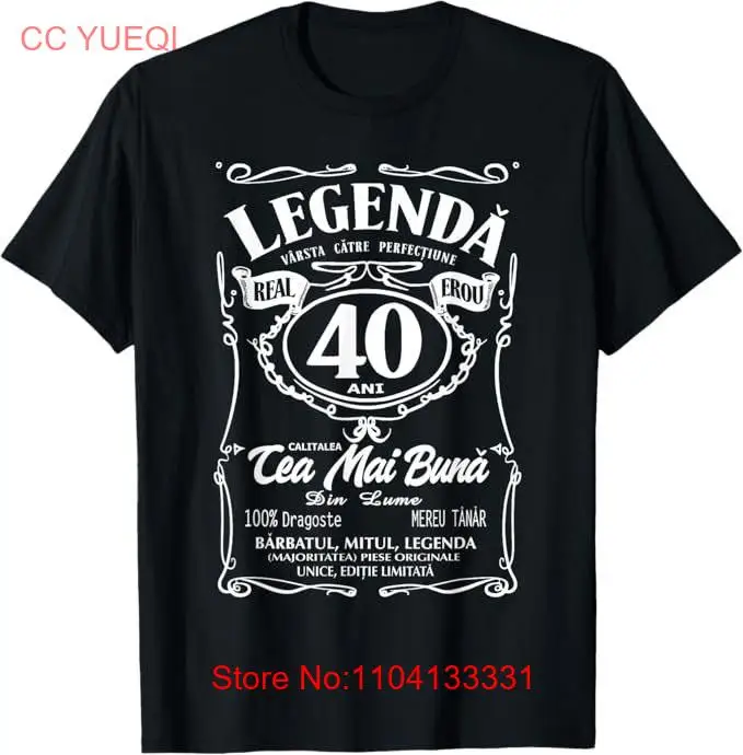 Romania 40th Birthday T Shirt for Men Funny in Romanian Cadou pentru 40 de ani Tricou aniversar românesc RO