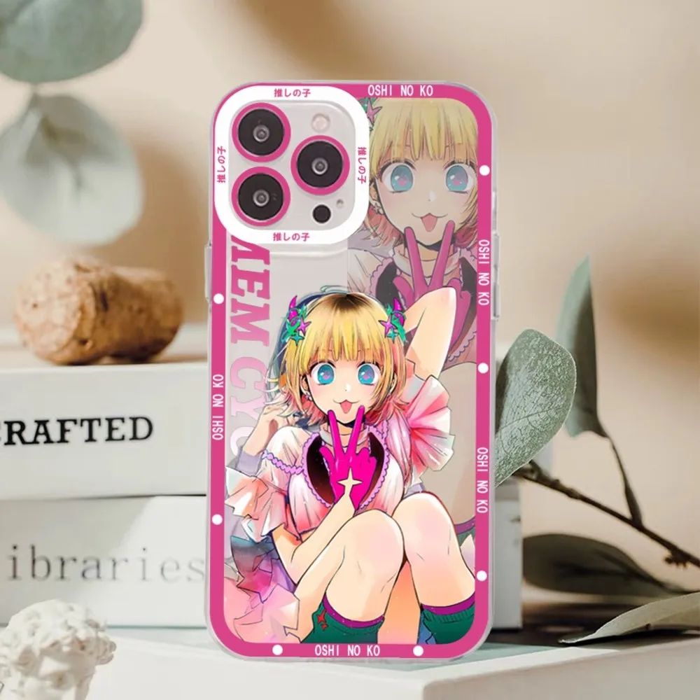 Oshi No Ko Anime Ai Hoshino Girl Phone Case For iPhone 11 12 13 14 Mini Pro Max XR X XS TPU Clear Case