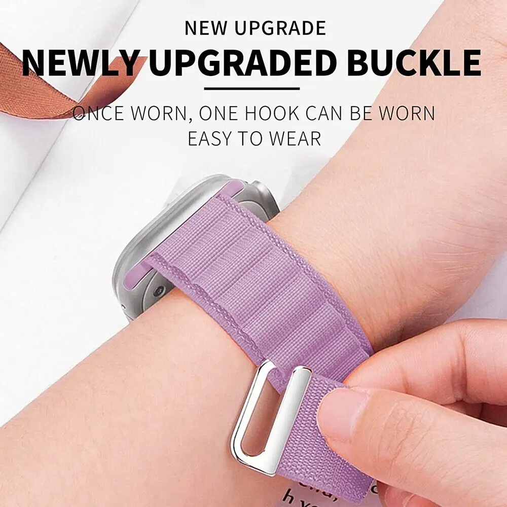 T Suitable for Apple IWatch Watch Strap 49mm 44mm 45mm 42mm Nylon Mountaineering Wear-resistant Woven Strap for Men