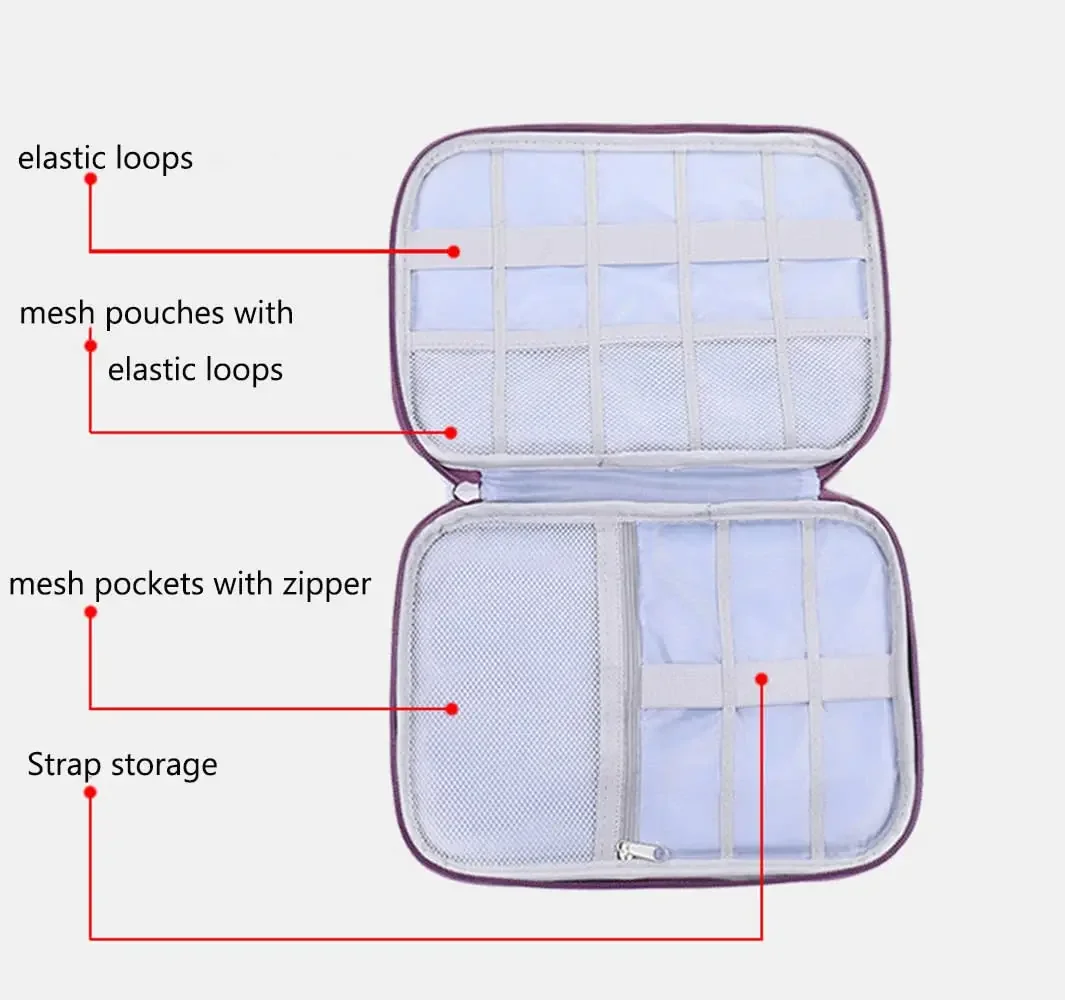 Caja de correas de reloj para Apple/Samsung/xiaomi, funda para correa de reloj, cable de datos, bolsa de almacenamiento para correa de muñeca inteligente de viaje, organizador de relojes