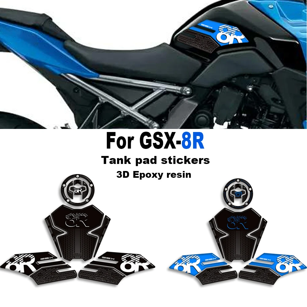 

For Suzuki GSX 8R GSX-8R GSX8R 2023 2024 3D Motorcycle Tank cap stickers fuel tank surface protection decals kit