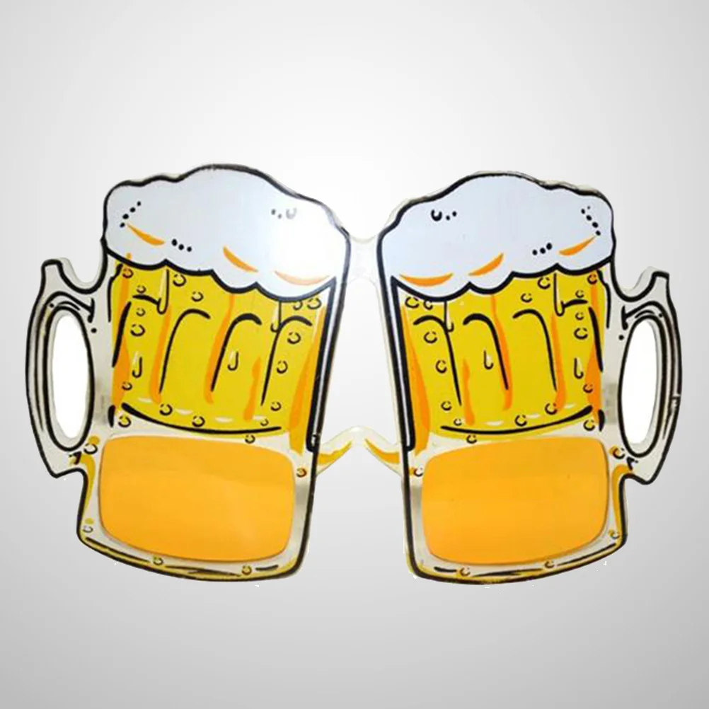 3 pezzi occhiali da vista per feste design tazza di birra oggetti di scena divertenti per costume di scena tema hawaiano tazza liscia flessibile