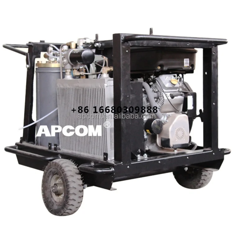 APCOM 40 CFM 18hp 13bar 35cfm 1m3/min Small Petrol aircompressor Engine Driven Gas Powered Portable Air Compressor