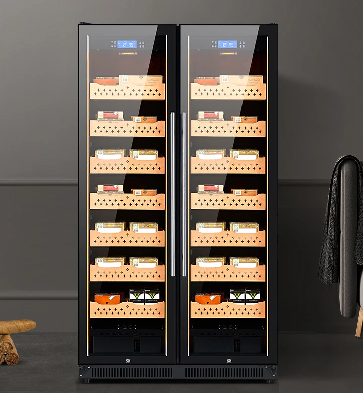 Cigar Humidor Double Zone Large Capacity 5000 Pcs Compressor Cigar Box Storage Cabinet for Professional Club and Business