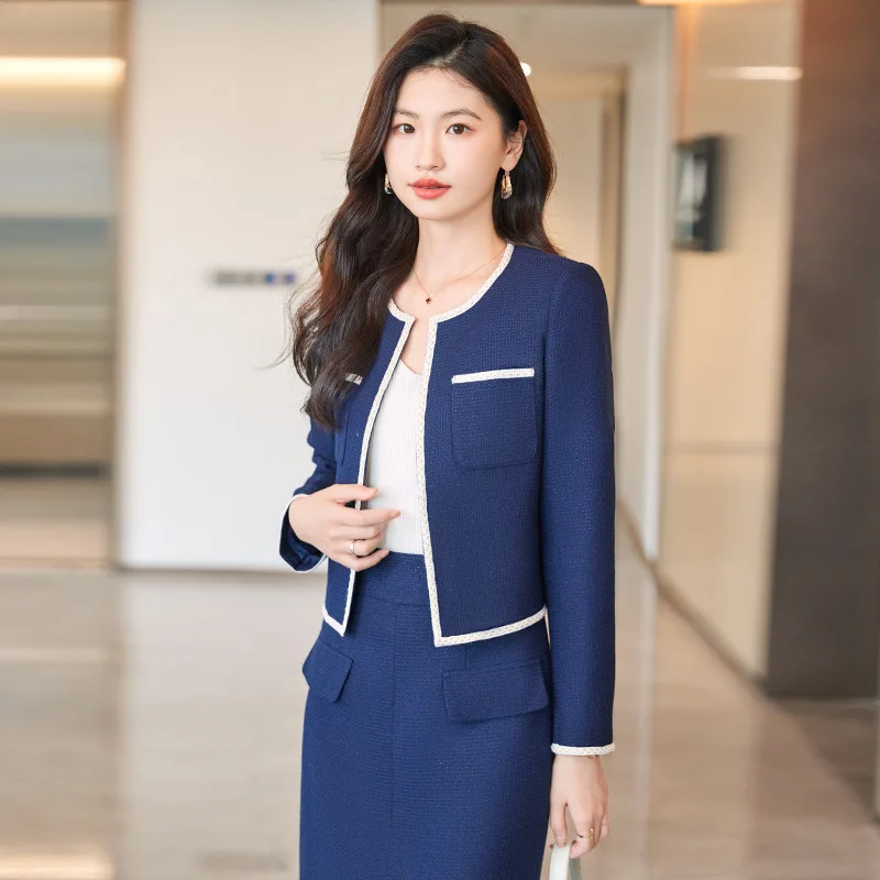 Office Skirt Sets 2 Piece for Women Long Sleeve Short Blazer And Skirt Formal Jacket Outfits for Business Wedding Sets