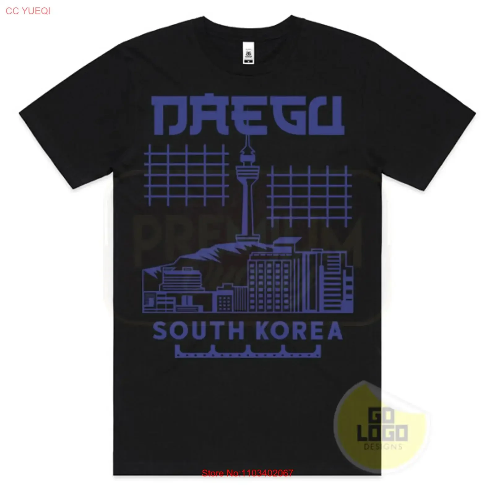 Camiseta de viaje con estampado vintage de Daegu, Corea del Sur, recuerdo de la ciudad, estilo vintage, ligeramente transpirable, gráfico versátil