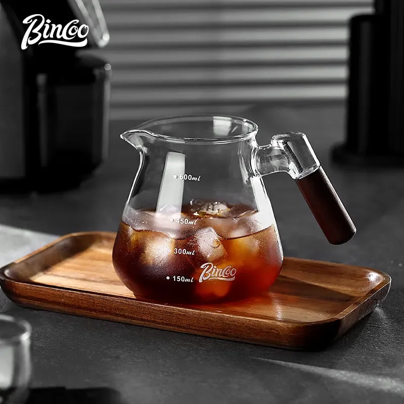 

Кофейник для заваривания эспрессо Bincoo, 450 мл/600 мл, из прозрачного высококачественного боросиликатного стекла, для домашнего бариста