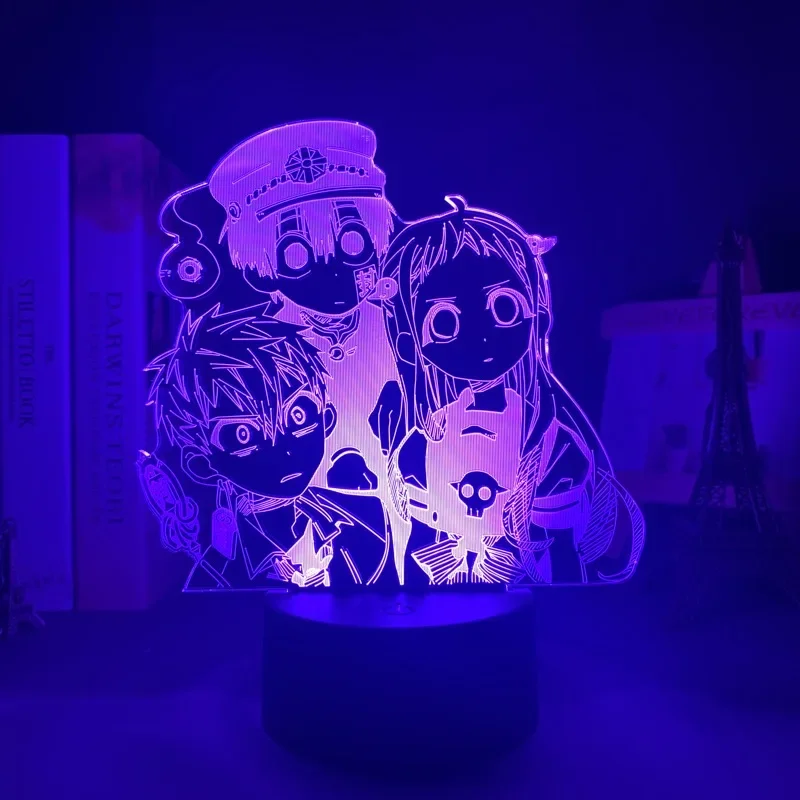 Imagem -02 - Anime Sanita Limite Hanako Kun Led Night Light Manga Nightlight Colorido Acrílico Lâmpada 3d Decoração do Quarto Presente