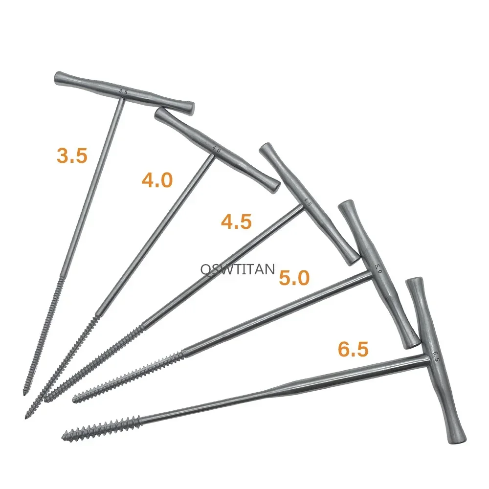 Bone Tapping Cancellous Tap Upper Lower Limb Bone Screw Thread Tap T Type Handle Orthopedic Instrument 1pc